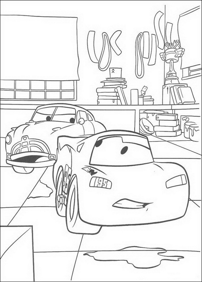 84 coloring pages of Cars (Pixar)